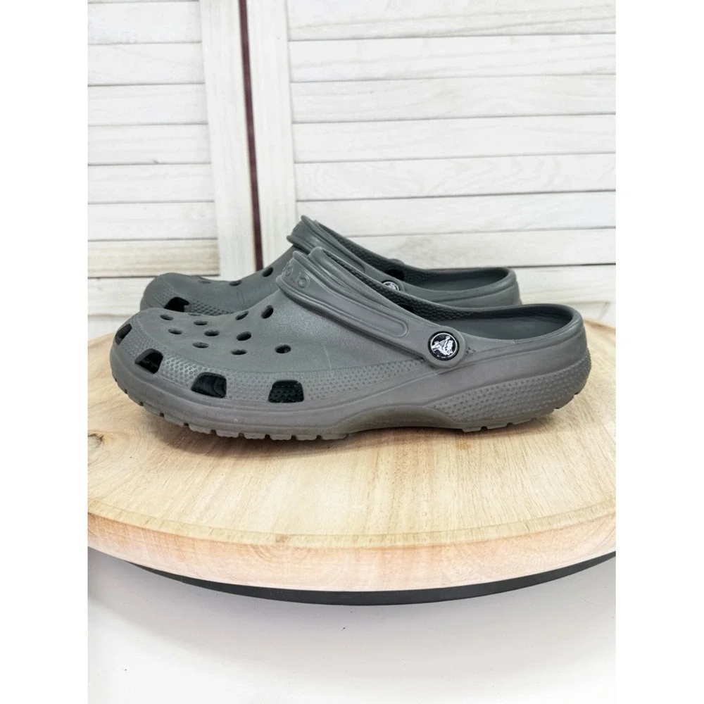 Crocs Classic Slip On Clog Sandals‎ Slate Grey 9 Men 11 Women
